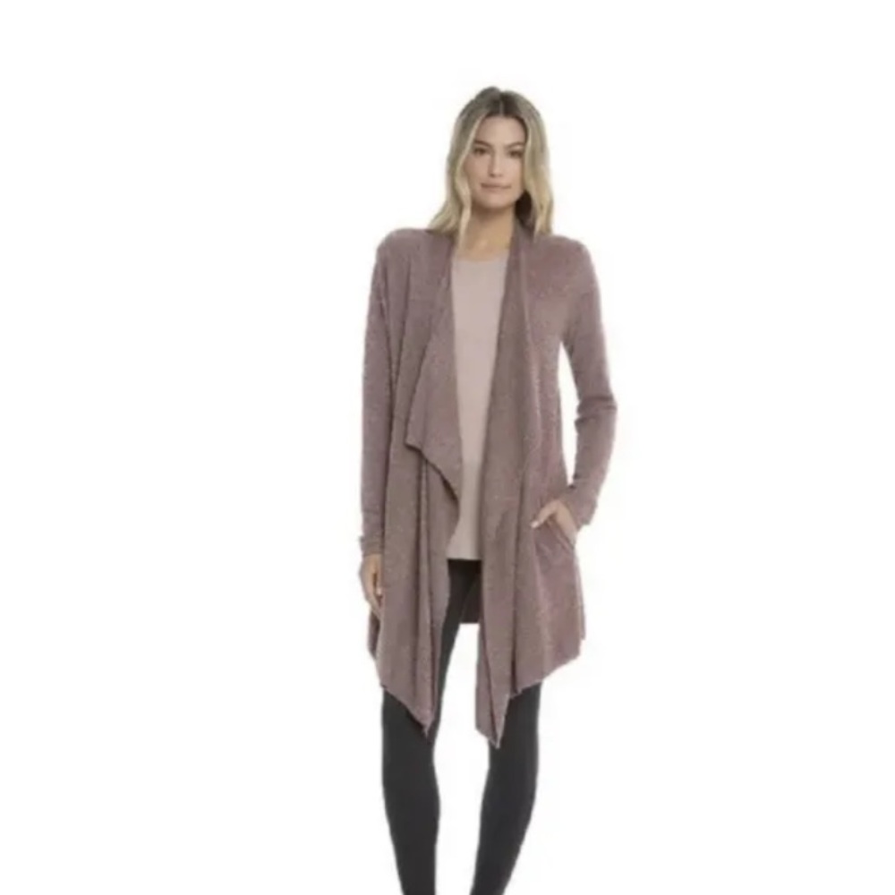 Barefoot Dreams Cozychic Lite Island Wrap Cardigan Style 903 Pockets Brown 2X